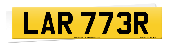 Registration number LAR 773R
